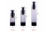 Black AS Airless Cosmetic Bottles 30ml FDA Hot Stamp Printing Custom Color