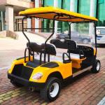 Yellow Color Customized 50km LSV 4 Seater Golf Cart Trolley 30mph-40mph