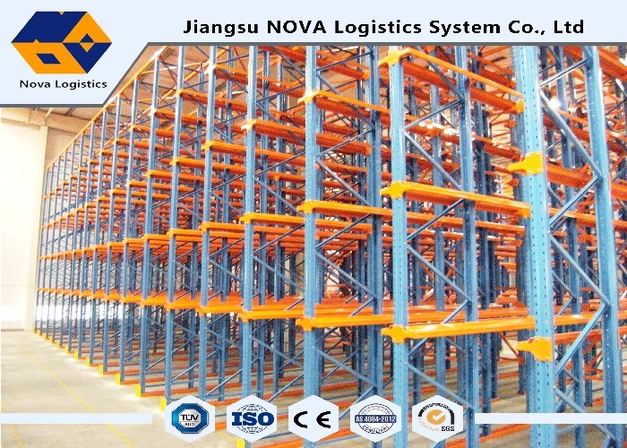Durable Steel Double Deep Pallet Racking , Drive Through Pallet Racking