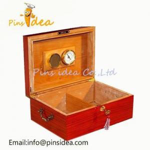 China Wooden Cigar Box, Front Mounted Hygrometer, Wholesale Factory Price wholesale