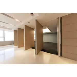 China Convention Center Wooden Partition Wall , Wood Panel Partition Wall With Passageway Door wholesale