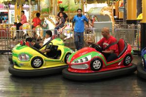 China Safe Colorful Kiddie Bumper Cars Artificial Leather Seat Strong Shell wholesale