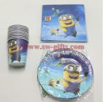 Minions Disposable Party Set Birthday Decorations Kids Boy Baby Shower Cup Plate