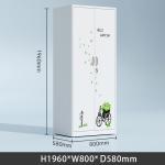 Double Door Bedroom White High Locker Storage Cabinet With Printing
