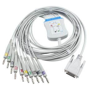 China Carewell 1101 1103 EKG Cable DB15Pin EKG Cable and Leadwires IEC wholesale