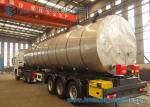 50000L 3 Axle Stainless Steel Asphalt Tanker Trailer Flatbed Semi Trailer