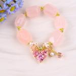 Handmade Gemstone Bracelet Adjustable Charms Rose Quartz Bracelet Natural Stone