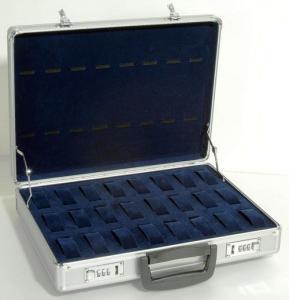 China Lightweight Aluminum Jewelry Carrying Case Easy To Clean With Heavy Duty Handle wholesale