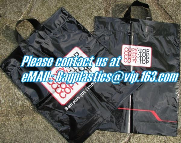 100%Eco-friendly HDPE/LDPE fashion carry bag soft loop handle plastic shopping