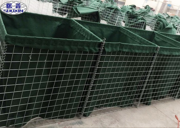 Hot Dipped Galvanized Mil 1 1.37*1..06*10m Military Sand Wall Hesco Bag