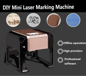 China Mini 3W DIY CO2 Laser Engraving Machine / Portable Desktop Laser Engraver For Wood / Paper / Leather wholesale