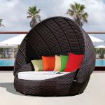 Optional Antique Canopy Bed Outdoor Luxury Rattan Sun Loungers 100% Handwoven