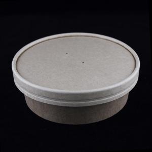 China Kraft Paper Salad Bowls With Lids 500ml Custom Printing Food Packing Box wholesale