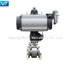 SS Pneumatic Actuator Ball Valve Fireproof API 6FA Corrosion Resistant