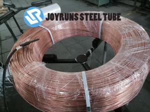 China Brazed Single Wall Steel Tube EN10305-1 DC04 Copper Coated Bundy Tube 4.76*0.55mm wholesale