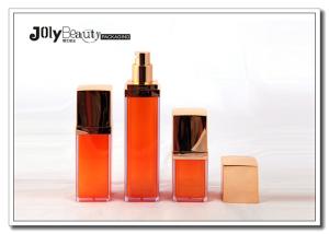 China Promotional 15ml Empty Square Plastic PP Airless Bottle Orange Skin Care Cream Bottle wholesale