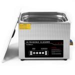 Dual Frequency Ultrasonic Cleaner 10L Tank 4pcs Transducers Drain Valve