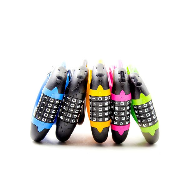 High Quality Safety Steel Cable Folding Mountain Chain Keyless Security Bicycle Cable 5 Digit Combination Bike Lock