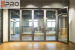 Heat Insulation Aluminum Folding Doors Customized Color 2.0MM Door Frame Bi