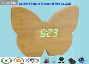 China Time Display Bamboo Electronics Animal Figure Butterfly Bamboo Wood Coin Holder wholesale