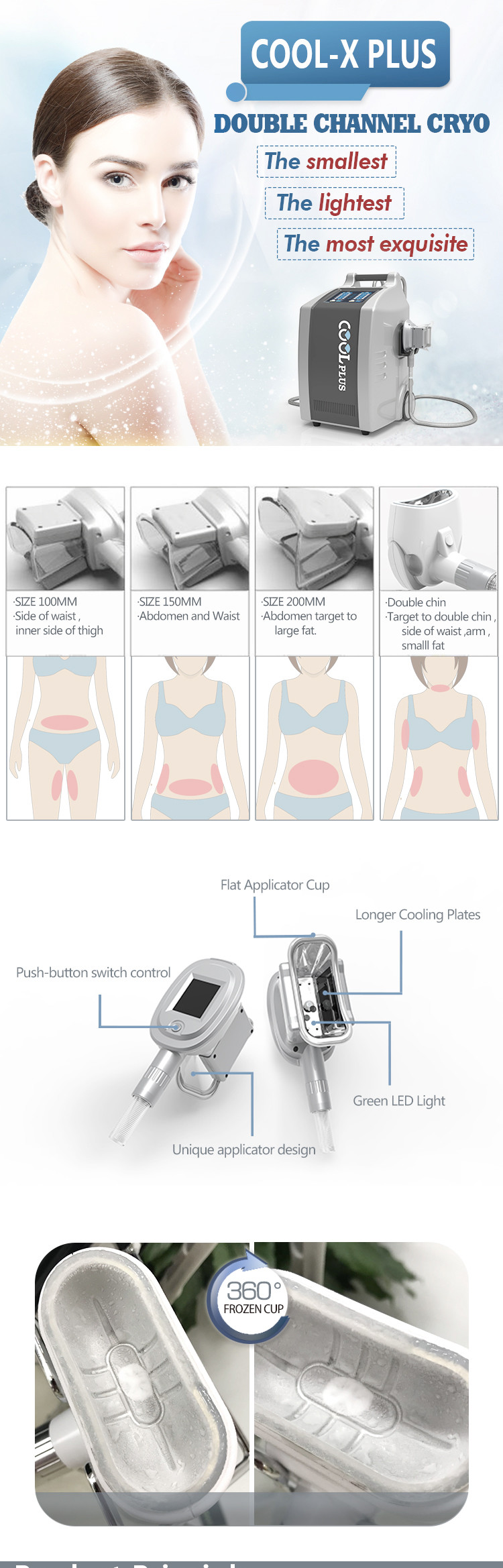 LF-219 Factory Price 4 handles Cryolipolysis Machine/Cool Body Beauty Equipment