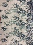 100% Nylon Eyelash Lace Fabric Hot Selling Ivory green double color