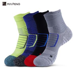 China Cushion Padded Coolmax Sports Socks Breathable Athletic Crew Basketball Socks wholesale