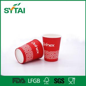 China Beverage Disposable Single Wall Paper Cups Unique Red Color Environmental Re - Use wholesale