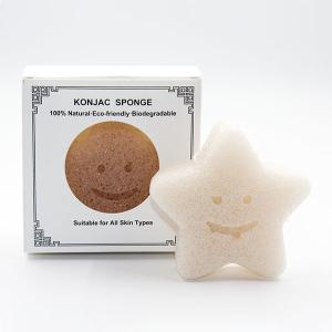 China Star Shaped Deep Pore Cleansing Natural Konjac Sponge Biodegradable wholesale