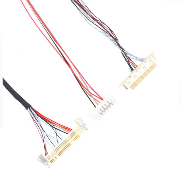 AWG 36 LVDS LCD Cable , LVDS Video Cable Jae Fi-X30hl Aces 50204-040 Jst Phr-8
