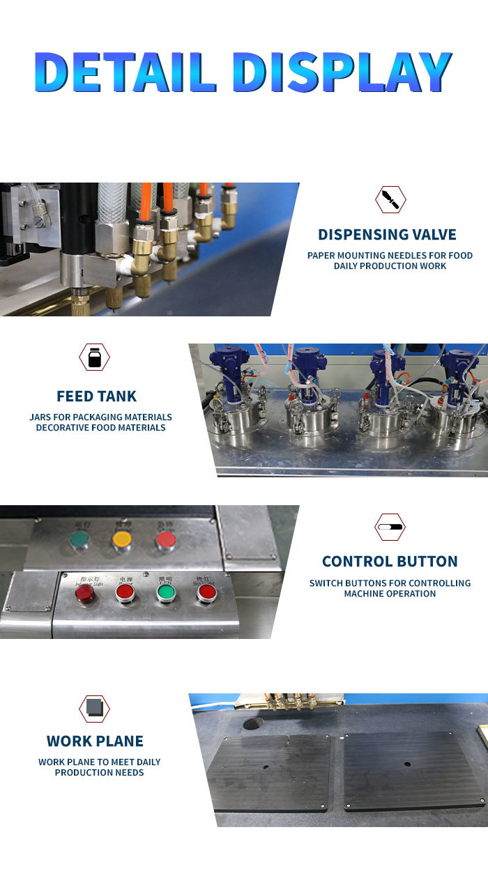 Automatic 4 Colors Visual Chocolate Laminating Machine Ice Cream Dripping Machine