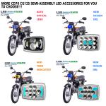 DC12V Blue DRL LED Headlight for CD70 CG125 70cc YAYE Motorcycle 3030SMD White