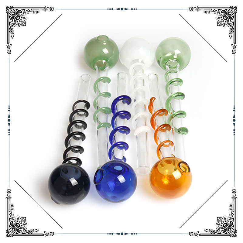 Borosilicate Glass Light Green Oil Burner Smoking Bong Bobbin