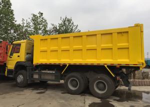 China Heavy HOWO Mine Dump Truck , Yellow Dump Truck 30 - 40 Tons 10-25CBM wholesale