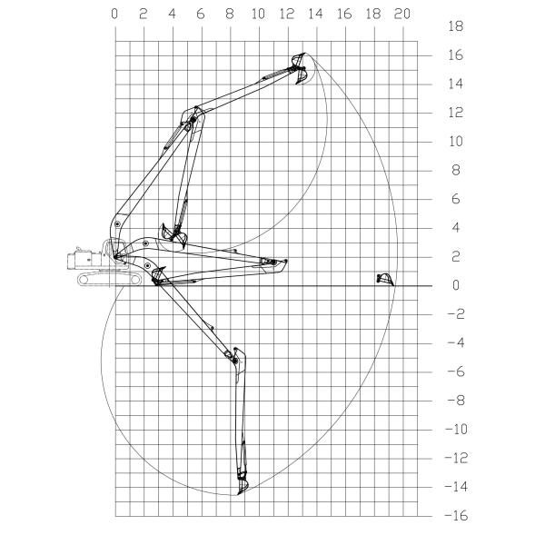 Excavator Long Arm with Wood Grab
