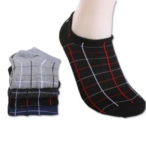 China Wholesale gentle crew checked design summer leisure breathable no show socks for men wholesale