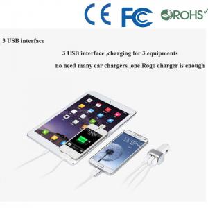 China ABS material dual port usb car charger wholesale for cell phone charger on sale