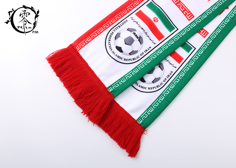 FIFA Iran Flag Warm Club Sublimation Scarf Printing With Logo