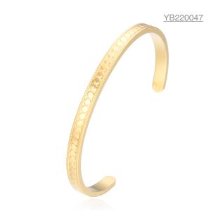 China Custom Stainless Steel Bangle Mobius Gold Ring Bracelet Mother's Day Gift wholesale