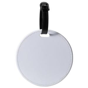 China Round Shape Sublimation Leather Luggage Tag Custom Sublimation Pendants For Sublimation Photo Printing wholesale