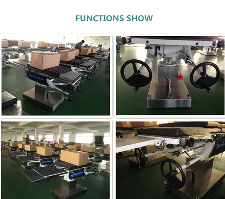Multi Function Universal Manual Operating Table Surgical Table With Optional X-ray Demensions