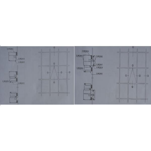 New Design Convenient Installtion Aluminum Curtain Wall