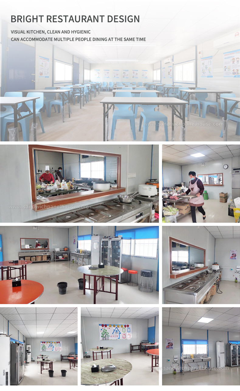 Construction Site Small Prefab Houses Good Weather Resistance Rainproof