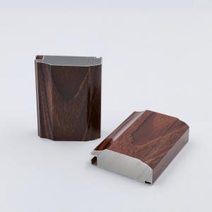 China Wood Grain 6063 T5 Aluminium Handle Profile For Kitchen Cabinet wholesale