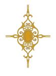 Gold Georgian Bar Flower For Aluminum Windows with Double Glaze Glass in All the