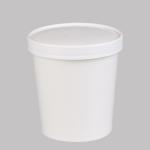 26oz White Kraft Paper Cup For Takeaway Hot Soup leakproof Biodegradable Printed