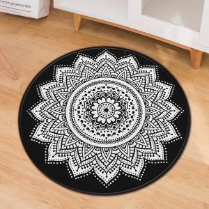 China Living Room Carpet T4 Polyester Fiber Computer Chair Floor Mat 80cm 60cm Circular Area Rugs on sale