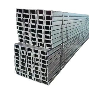 China Hot Rolled Zinc Coated Channel Bar U Beam Purlin Galvanized U Shape Steel Channel wholesale