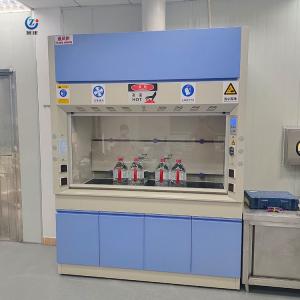 China Anti Corrosion Lab Ventilation Hood Steel Laboratory Fume Cupboard 100W wholesale