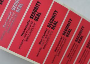 China Glossy Security Sealing Non Residue Security Labels With Custom Logo And Printings wholesale